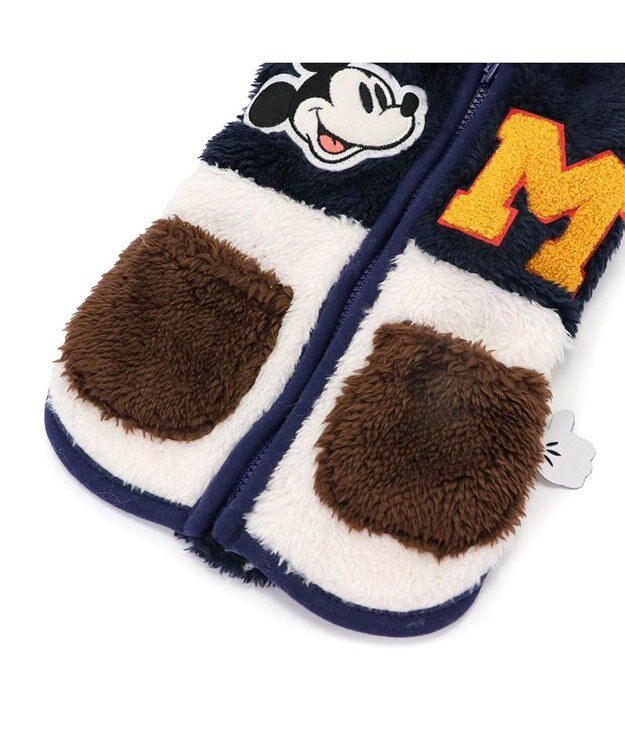 PET PARADISE ディズニー ミッキーマウス ジップベスト 小型犬 紺（ネイビー・インディゴ）