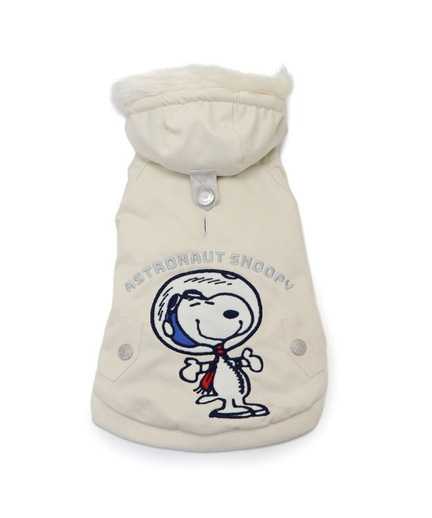 PET PARADISE スヌーピー  遠赤外線 コート 《月面着陸》 小型犬 オフホワイト