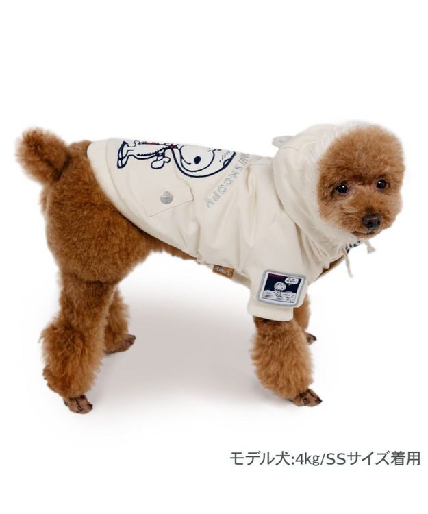 PET PARADISE スヌーピー  遠赤外線 コート 《月面着陸》 小型犬 オフホワイト