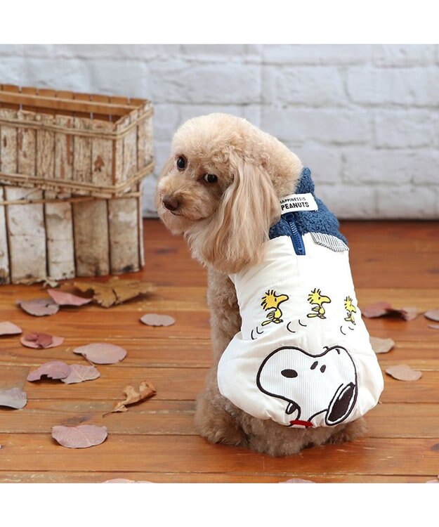 PET PARADISE スヌーピー 遠赤外線 エアベスト 《ホワイト》 小型犬 ホワイト