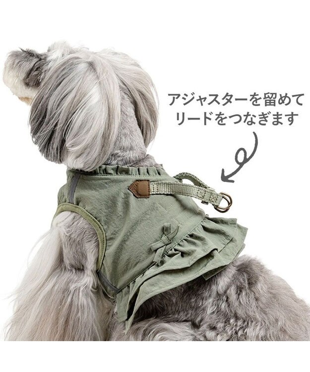 PET PARADISE ペットパラダイス ペタルオリーブ ベストハーネス 小型犬 ４Ｓ ３Ｓ カーキ