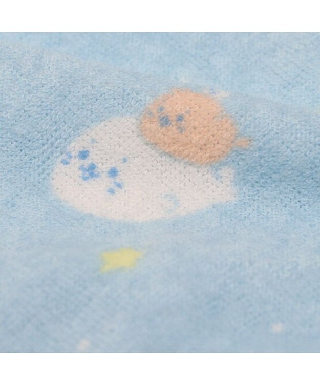 Mother garden しろたん パイル ステテコ 《しろたん&らっこいぬ 星くじら柄》レディース フリーサイズ ルームパンツ 部屋着 夏 夏物 フリーサイズ レディース 女性用 パイル生地 あざらし アザラシ かわいい キャラクター 水色