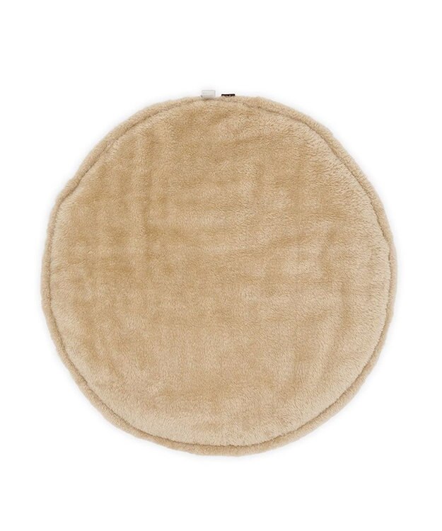 PET PARADISE ペットパラダイス くまちゃん織り 遠赤外線 ボアマット 丸型 Ｓ ホワイト×ブラウン