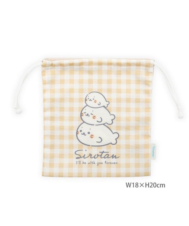 Mother garden しろたん 巾着 《ずっといっしょ柄》 ずっといっしょ柄