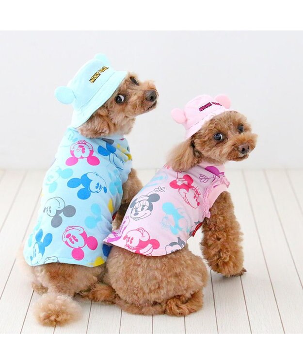PET PARADISE ディズニー ミニーマウス バケットハット付き Tシャツ 小型犬 ピンク