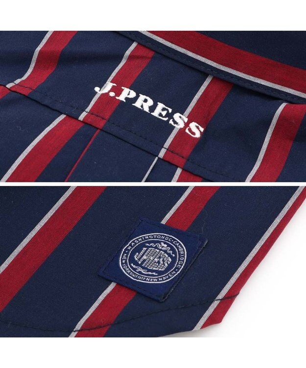 PET PARADISE J.PRESS レジメンタル シャツ 小型犬 ネイビー×レッド