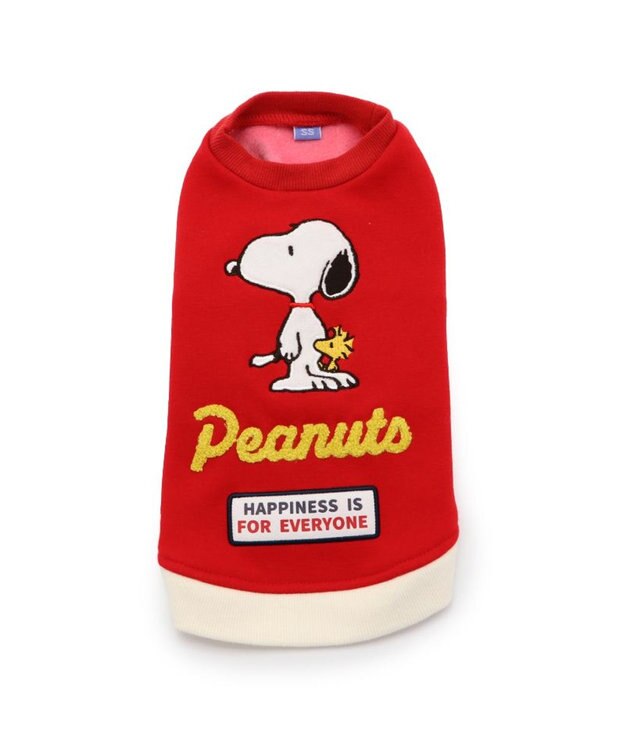 PET PARADISE 犬の服 犬 服 秋冬 スヌーピー トレーナー 【小型犬】 かくれんぼ 赤