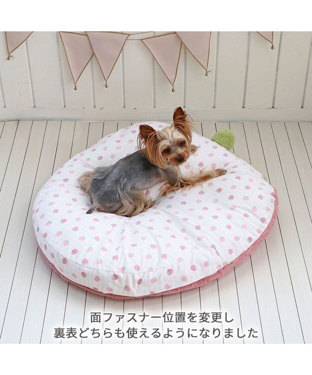 キティ ダイカット クッション ピンクリボン いちご ベア ピンク