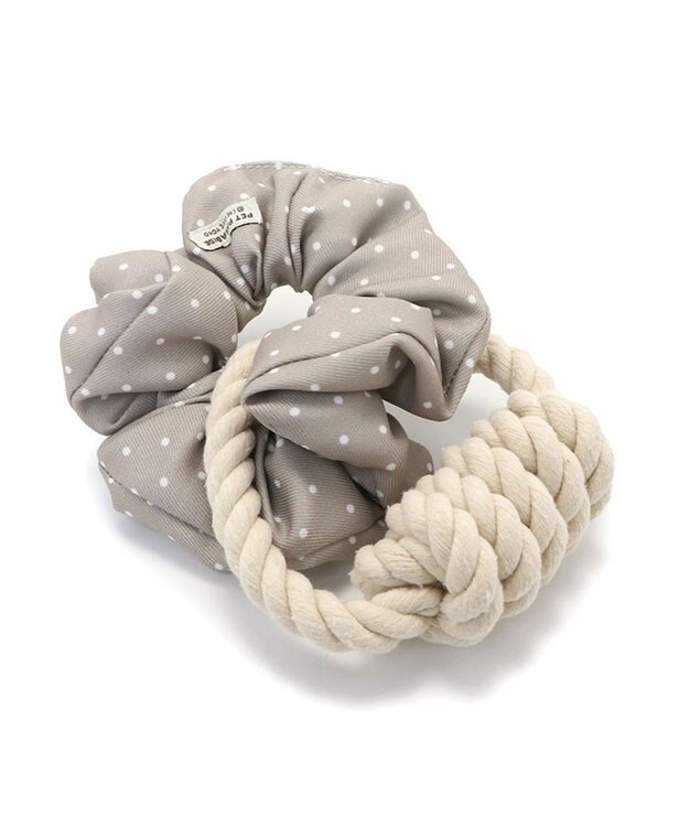 PET PARADISE ペットパラダイス 引っ張り シュシュ トイ  《 花柄 / ドット柄 》 水玉