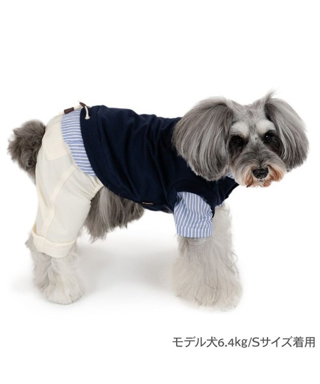 PET PARADISE ペットパラダイス ベスト パンツつなぎ 《ネイビー》 小型犬 ネイビー×ホワイト