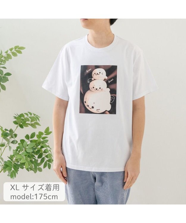 Mother garden しろたん 半袖 Ｔシャツ 《つみつみフォト》 ユニセックス ホワイト