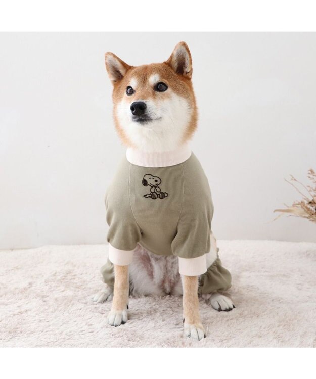 PET PARADISE スヌーピー  プレミアムペティヒート ねむ ロンパース 中型犬 -