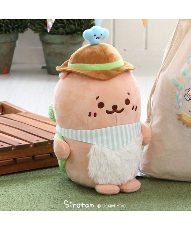 Mother garden しろたん らっこいぬ 森のきゅ~日 お座り ぬいぐるみ 27cm ベージュ