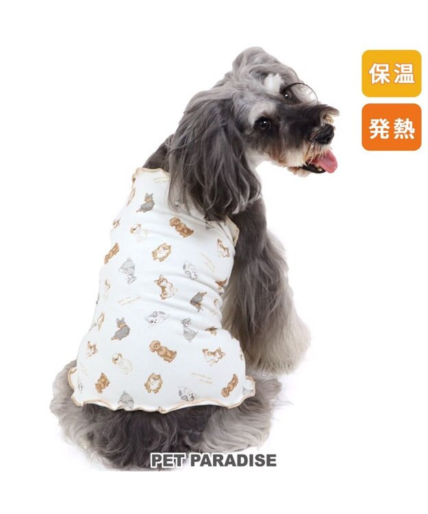 PET PARADISE ペットパラダイス makokoro ペティヒート 腹巻 小型犬 白~オフホワイト
