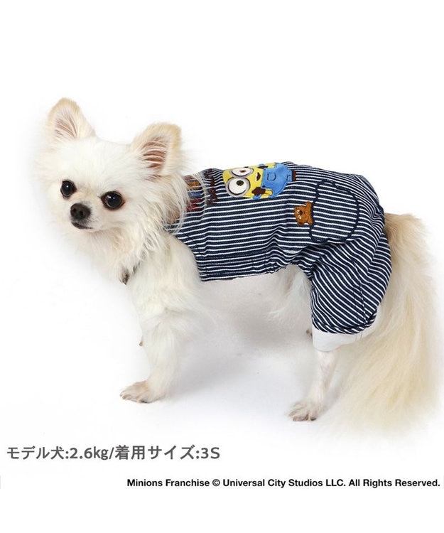 PET PARADISE ミニオン ティム オーバーオール パンツ付きつなぎ 小型犬 紺