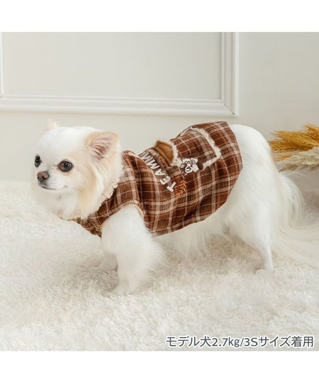 PET PARADISE ディズニー チップとデール 綿入れベスト 小型犬 ブラウン