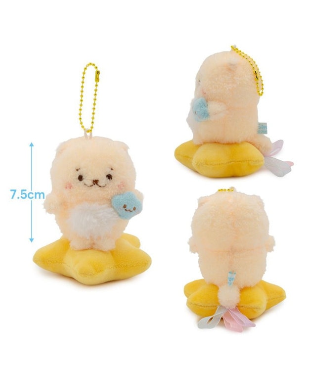 まじままこと　0206 しろたん お星さまぽてぽてキーホルダー 《らっこいぬ》 単品