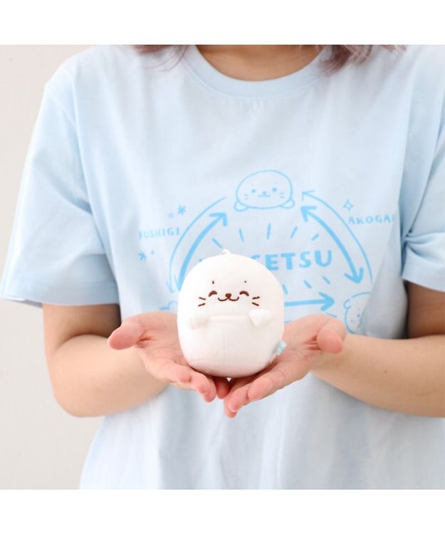 Mother garden しろたん 白いもの おばけ マスコットキーホルダー 8cm 《ノーマル / にっこり / すやすや》 【単品】 にっこり