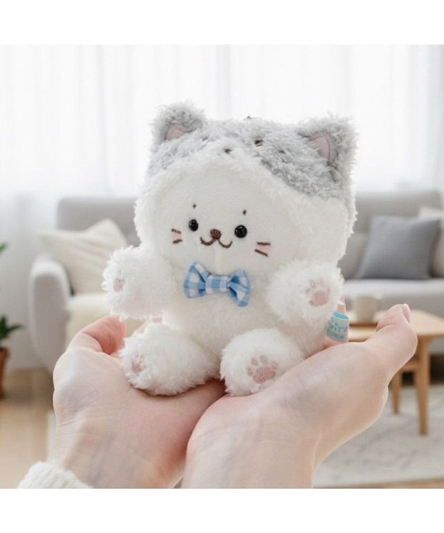 Mother garden しろたん 猫キーホルダー 《ハチワレ》 単品 ハチワレ