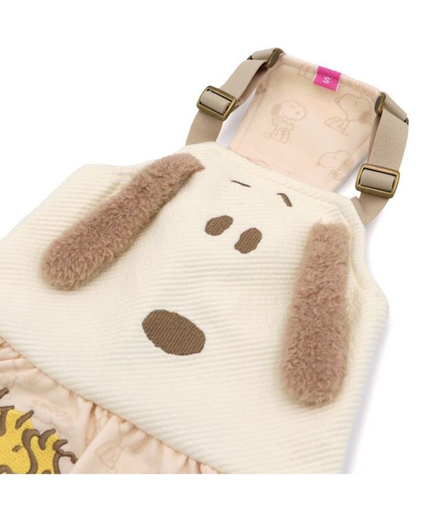 PET PARADISE スヌーピー なかよし オーバーオール 中型犬 ベージュ