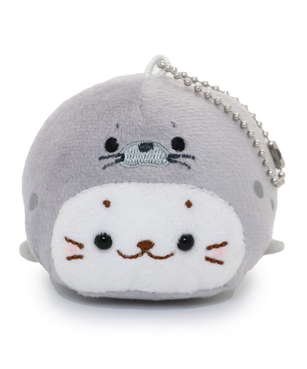 Mother garden しろたん まーるい マスコット キーホルダー 【単品】 《しろたん / ゴマフアザラシ / ラッコ 》 ゴマフアザラシ