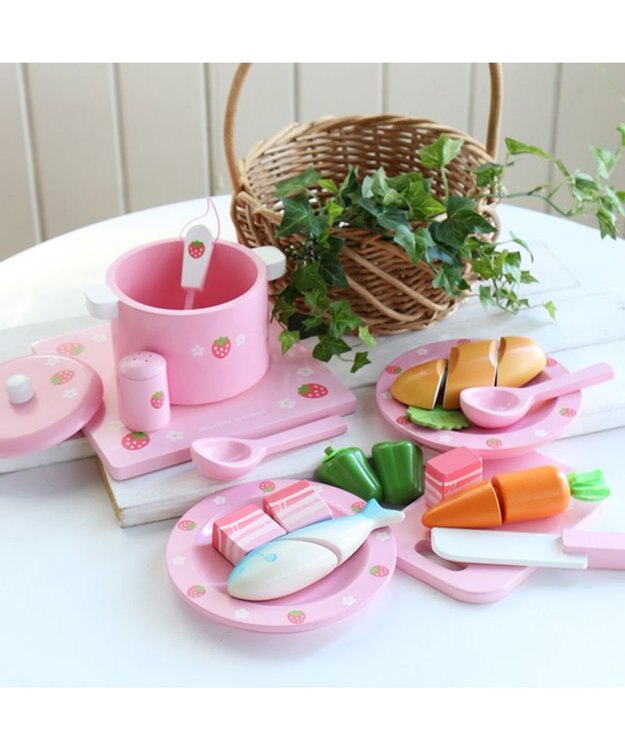 Mother garden マザーガーデン  野いちご ままごと おりょうり 入門 セット ピンク（淡）