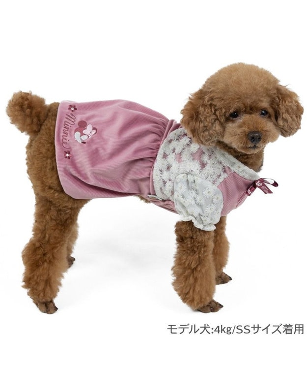 PET PARADISE ディズニー ミニーマウス レースボレロ ワンピース 小型犬 ピンク(淡)