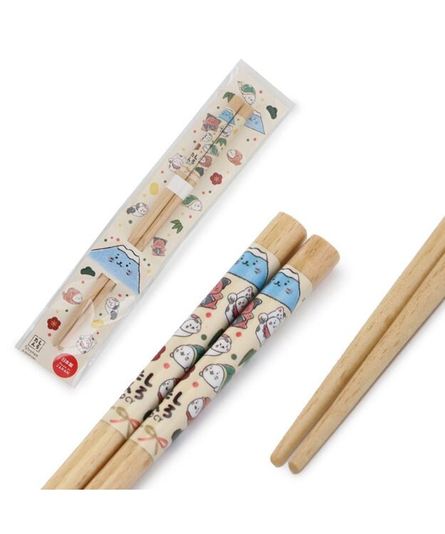 Mother garden しろたん 木製箸 21㎝《縁起物柄》 縁起物柄