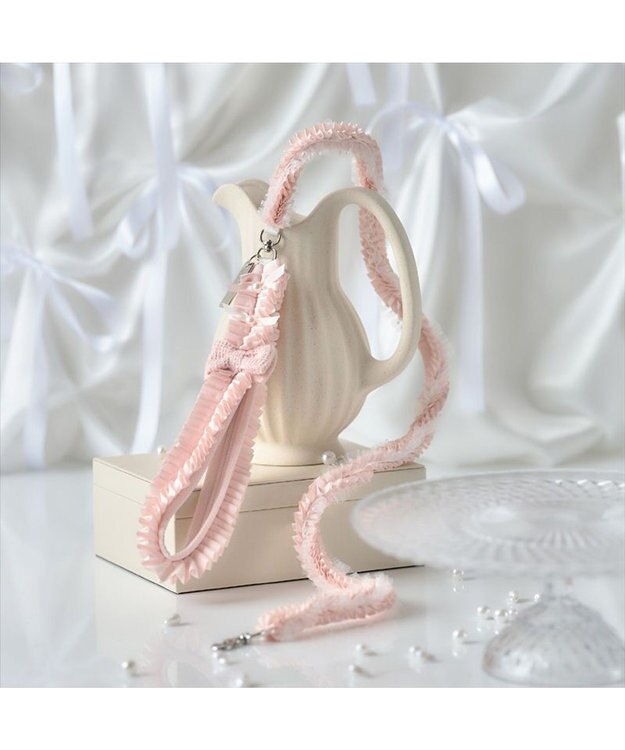 PET PARADISE cherircouture ツイード リボンリード 《ピンク》 ＳＳ～Ｓ ピンク