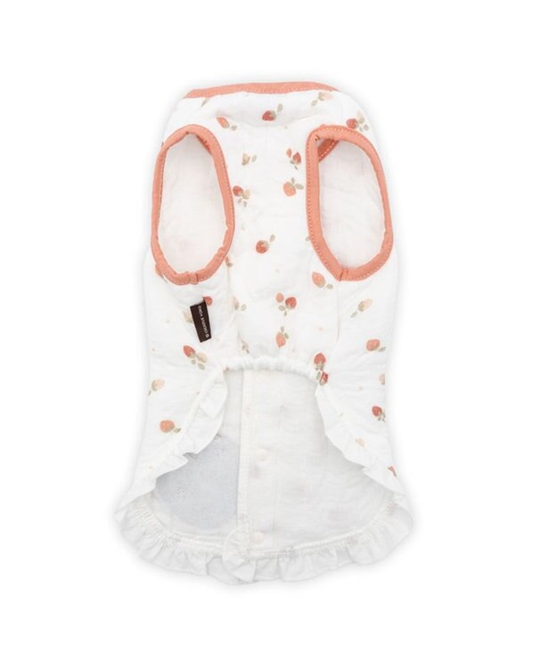 PET PARADISE ペットパラダイス ふわりと キルトベスト 《いちご》 超小型犬 小型犬 ホワイト