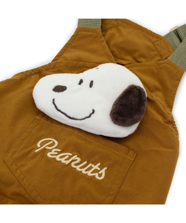 PET PARADISE スヌーピー マスコット付き オーバーオール ブラウン 小型犬 ブラウン