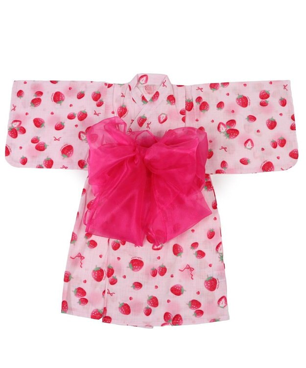 Mother garden マザーガーデン 2024 ワンピース 浴衣 《野いちご 水彩柄》 100/110/120/130/140 野いちご水彩柄