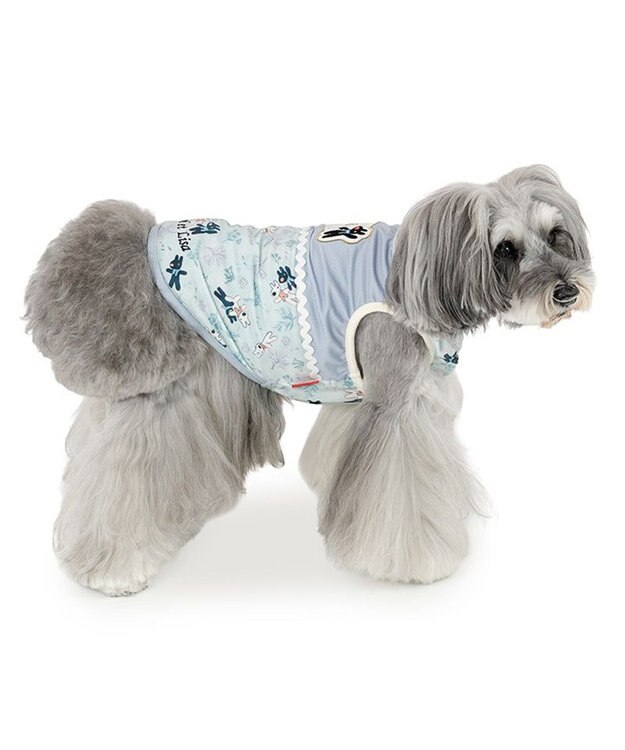PET PARADISE リサとガスパール エコメイド タンクトップ 《海草柄》 小型犬 ライトブルー