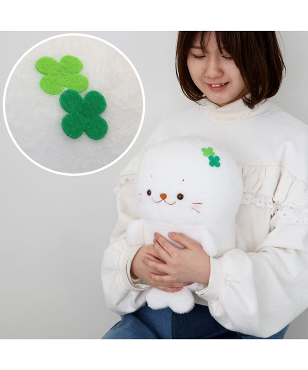 Mother garden しろたん もふもふ お座り ぬいぐるみ 【単品】 クローバーしろたん