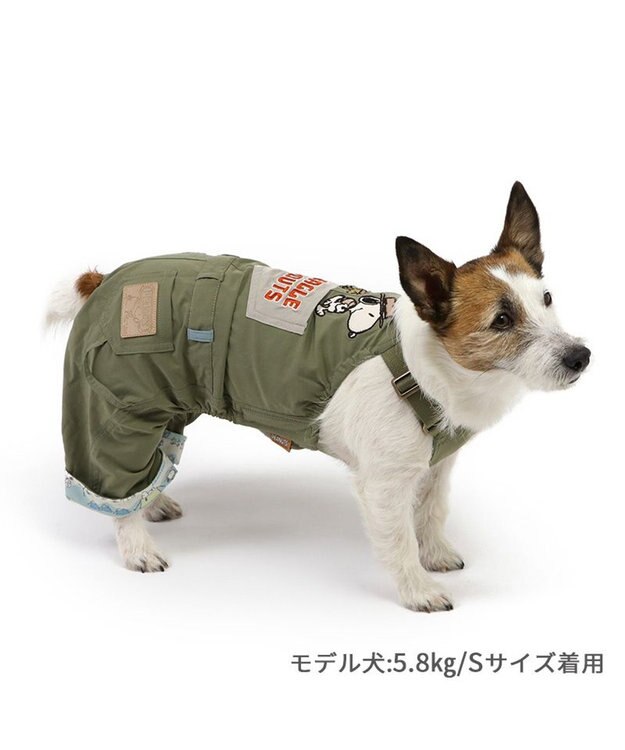 PET PARADISE スヌーピー ビーグルスカウト オーバーオール 《キャンプ柄》 小型犬 キャンプ柄