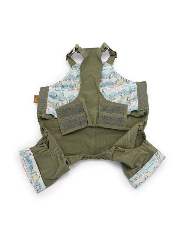 PET PARADISE スヌーピー ビーグルスカウト オーバーオール 《キャンプ柄》 小型犬 キャンプ柄