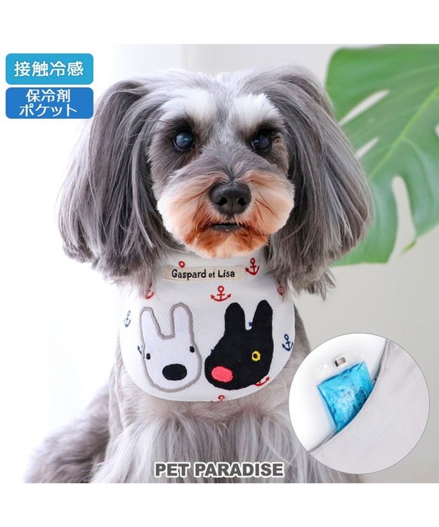 PET PARADISE リサとガスパール クールバンダナ  《マリン》 小型犬 マリン柄