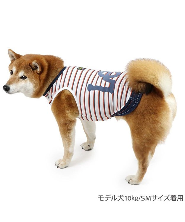 PET PARADISE Lee エコメイド ボーダー タンクトップ 中型犬 大型犬 ネイビー×レッド