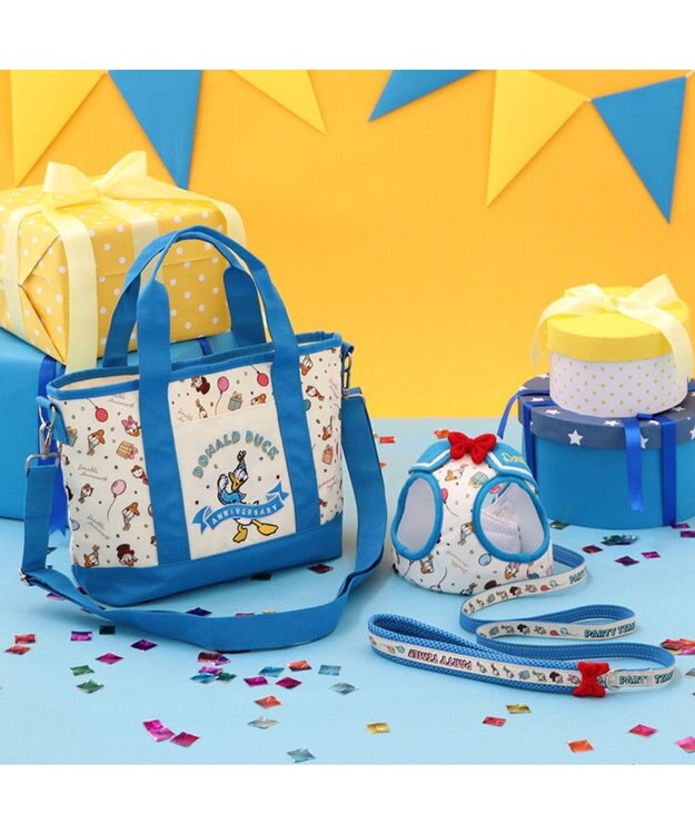 PET PARADISE ディズニー ドナルドダック 90周年 ベストハーネス ＳＳ 《パーティー柄》 小型犬 パーティー柄