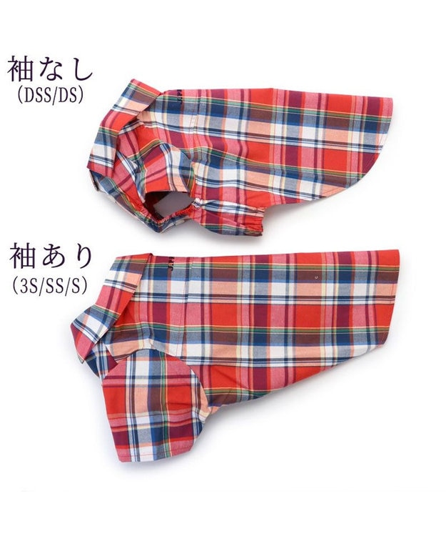 PET PARADISE 犬の服 犬 シャツ J.PRESS 【小型犬】 赤 チェック 赤