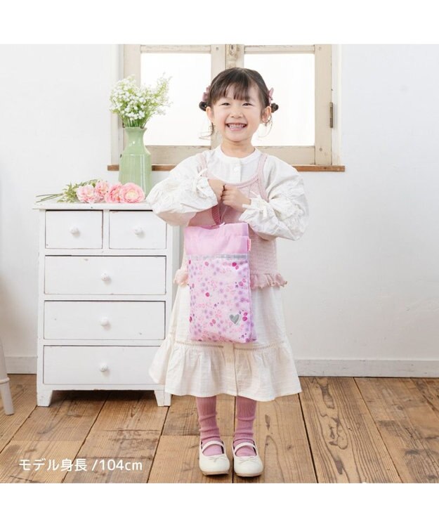 Mother garden マザーガーデン 野いちご シューズバッグ 《小花いちご柄》 小花いちご柄