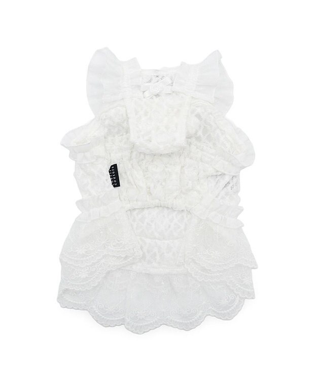 PET PARADISE cherircouture 総レース キャミソール 小型犬 ホワイト