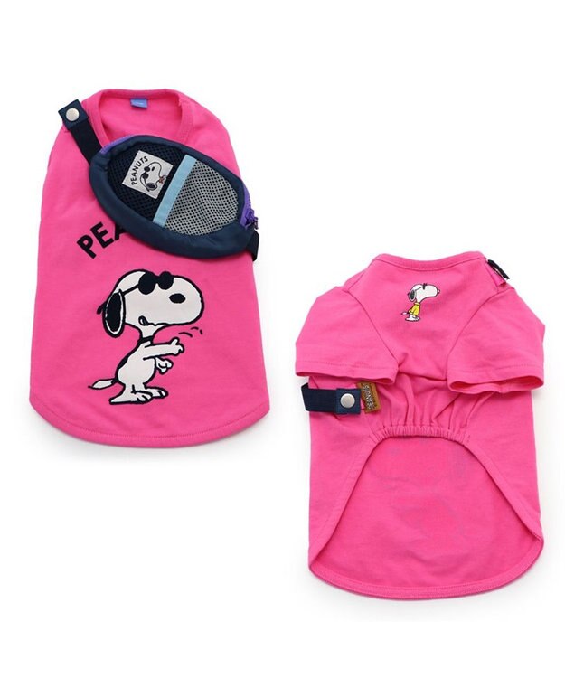 PET PARADISE スヌーピージョークール  お揃い Tシャツ 【中型犬】【大型犬】 イエロー ホワイト ピンク ピンク