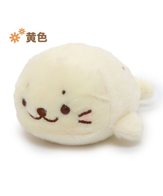 Mother garden しろたん レトロ風 ちびマスコット 桃色 / 黄色 プチマスコット16cm お花の刺繍入り 黄