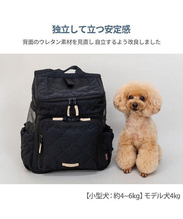 PET PARADISE ペットパラダイス ナチュラル キルティング ハグ＆リュック M  小型犬 ブラック