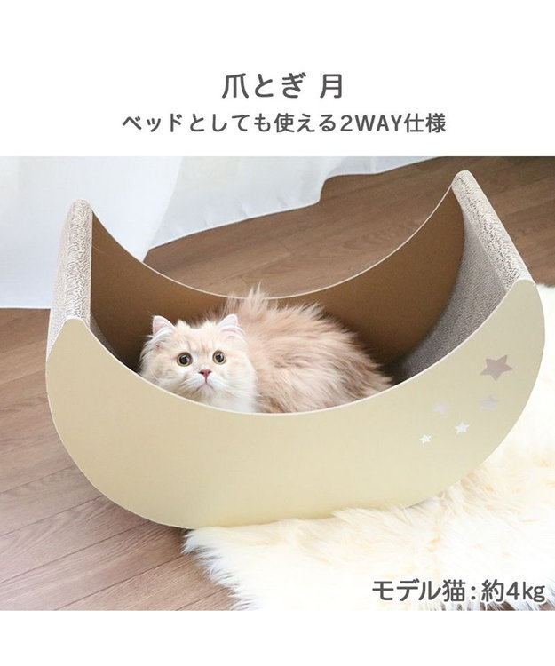 PET PARADISE 猫 爪とぎ ダンボール 単品《月 / 雲》 月