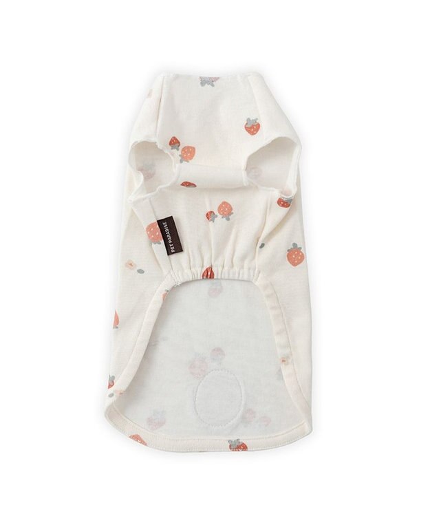 PET PARADISE ペットパラダイス はじめてのタンクトップ 《花苺柄》 中型犬 大型犬 ホワイト×レッド