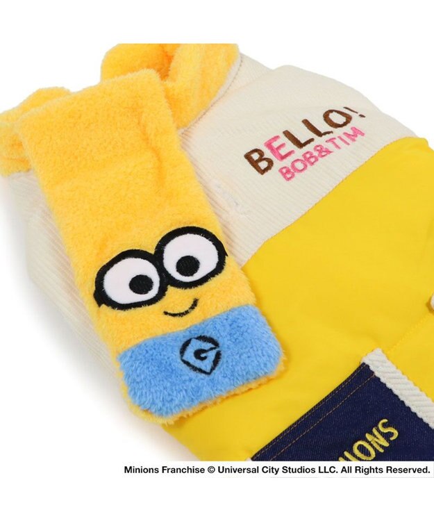 PET PARADISE ミニオン ボブ  遠赤外線 綿入れベスト マフラー付き 中型犬 イエロー