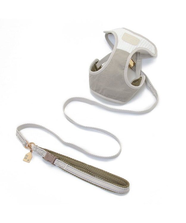 PET PARADISE シンプル リード付きハーネス 【ＳＳ】 ベージュ