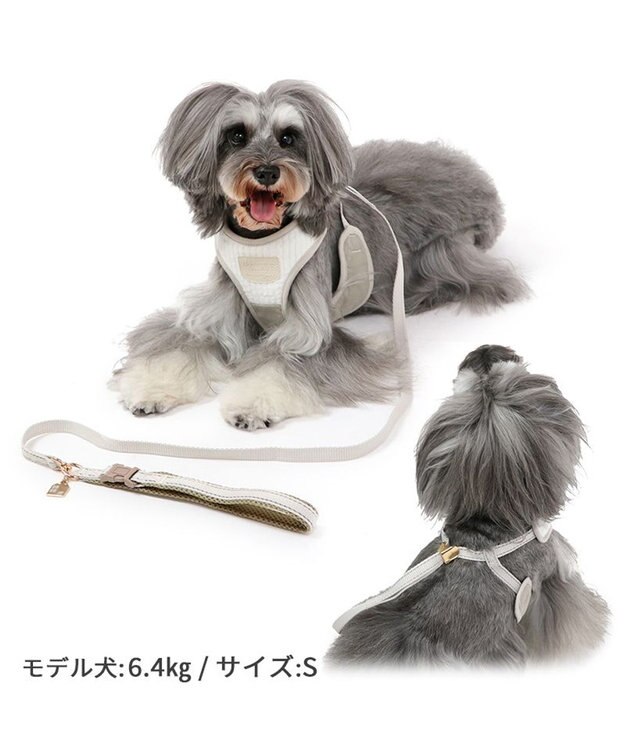 PET PARADISE シンプル リード付きハーネス 【ＳＳ】 ベージュ